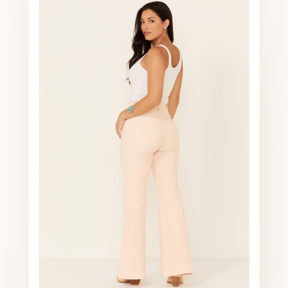 Rolla's Soft Pink Corduroy Flare Jeans